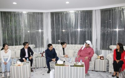 سعيد بن طحنون يستقبل وفد مجموعة ون رود